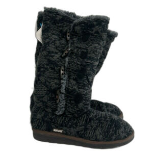 Muk Luks Boots Shoes Women's Size 9 Black Felicity Original Sweater Boots NWT